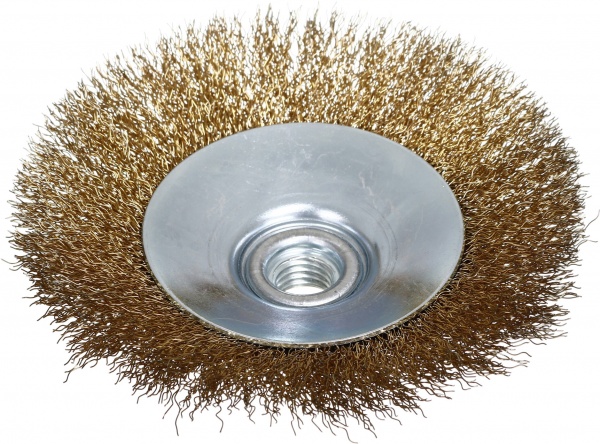 Щітка конусна для шліфмашини d125 мм M14 дріт рифлений Expert