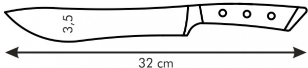 Нож для мяса AZZA 19 см 884538 Tescoma