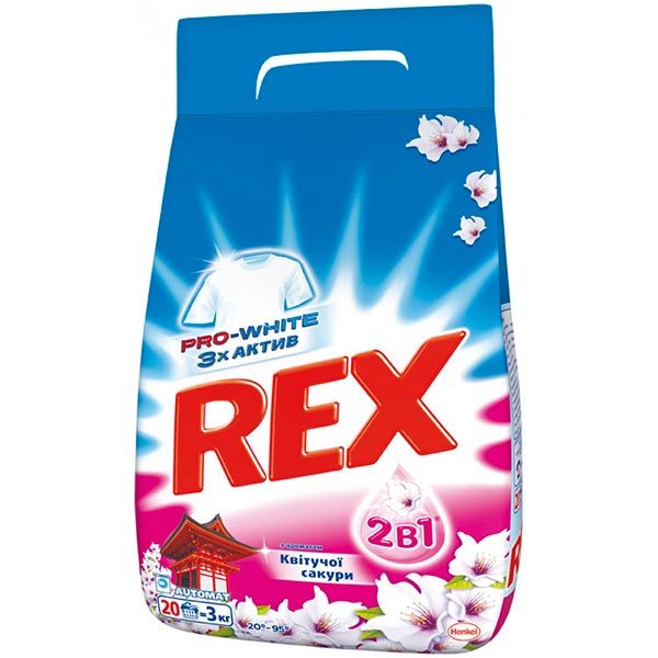 Стиральный порошок Rex 2в1 Цветущая Сакура 3 кг