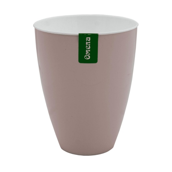 Горшок пластиковый Омела Самоувлажняющийся 2,3 литра круглый кремовый 