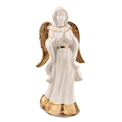 Статуэтка Decoline Ангел девочка в молитве бело-золотая (гипс) AN0039-3(G)