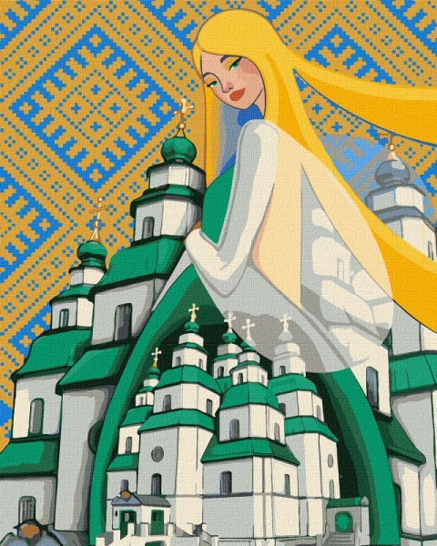 Картина за номерами Берегиня Свято-Троїцького Собору 40x50 см 40x50 см Ідейка 