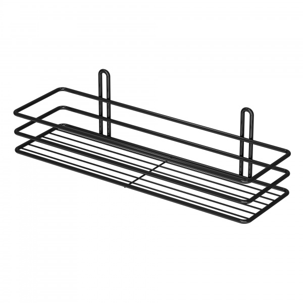 Полка для ванной 1-ярусная 35 см черная 