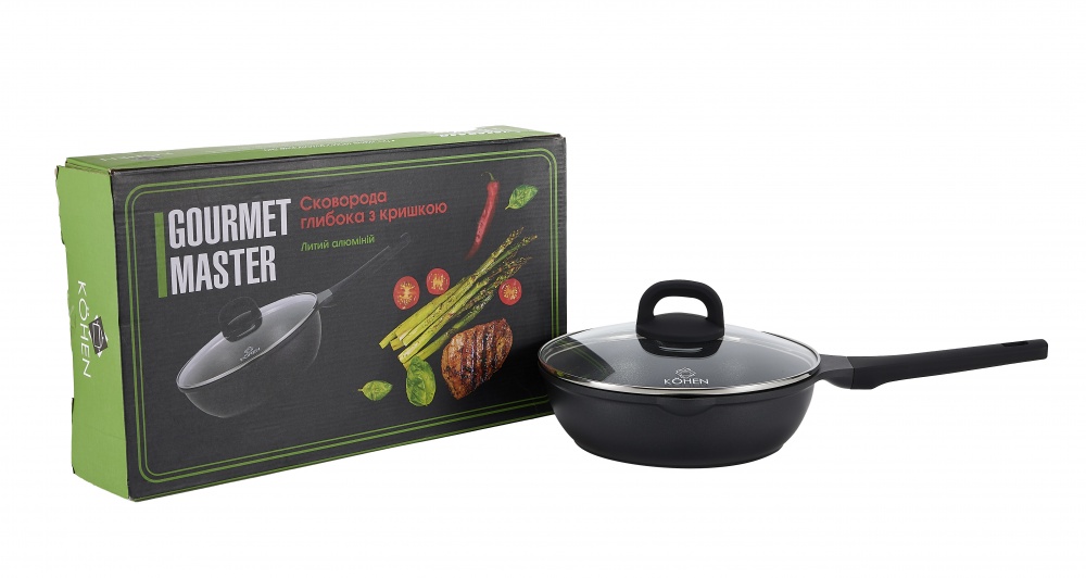 Сковорода з кришкою Kohen Gourmet Master 28 см KN91646