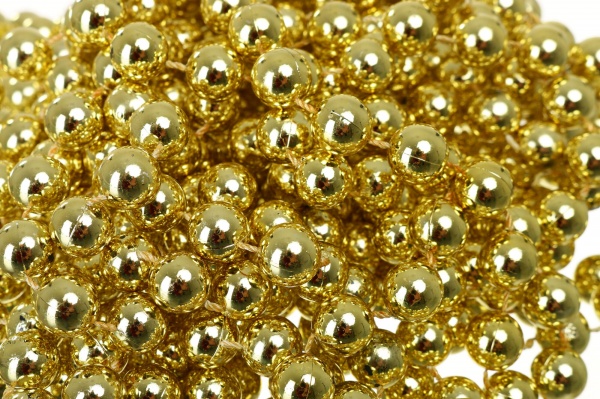 Бусы для елки 6 цветов 12 мм 8 м в ассортименте