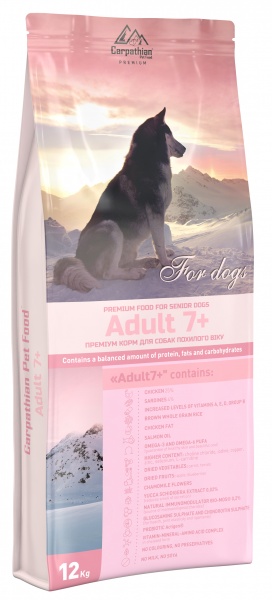 Корм сухий для собак похилого віку для усіх порід Carpathian Pet Food Adult 7+ 12 кг