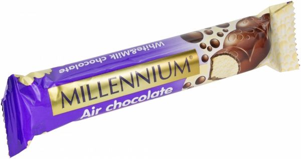 Шоколад Millennium белый пористый в молочном шоколаде 32 г (4820075504564) 