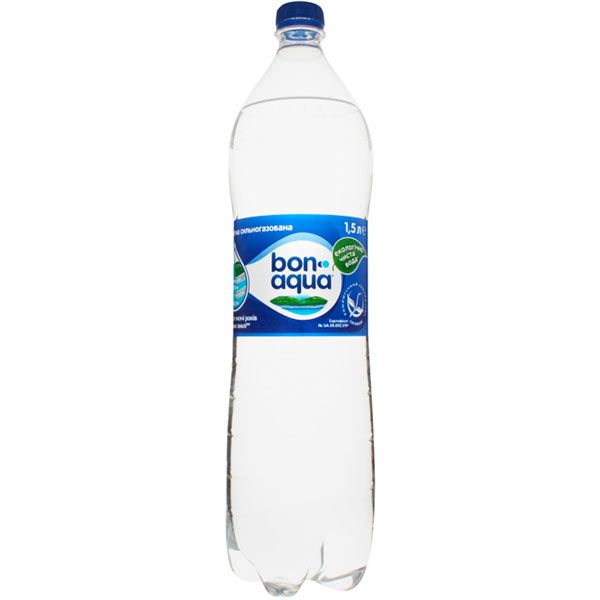 Вода минеральная BonAqua сильногазированная 1,5 л (5449000027757)  