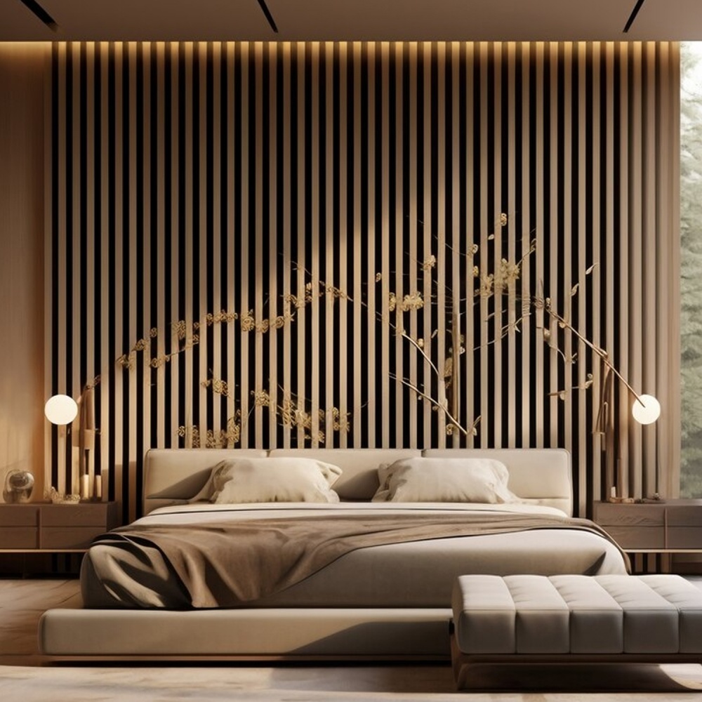 Рейкова панель акустична ПлиТТоргСервіс 17х300х2750 мм ясень 0,825 м.кв.