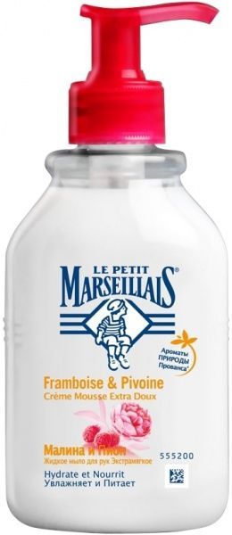 Мило рідке Le Petit Marseillais Малина та півонія 300 мл