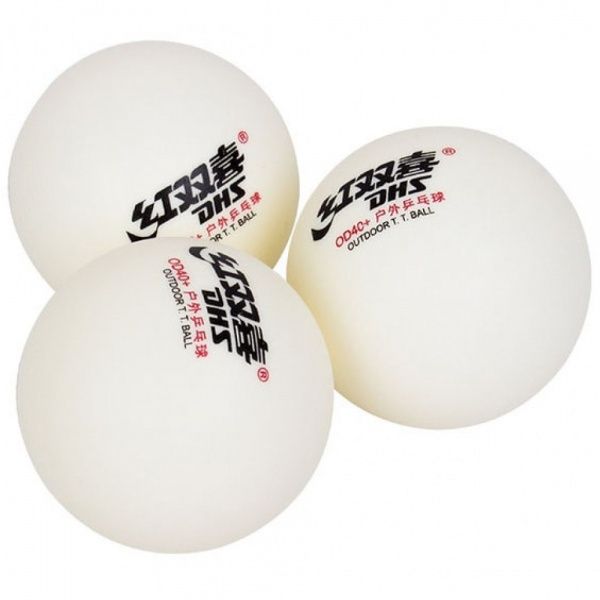 Набор мячей DHS М'ячі для настільного тенісу біл. OD40 Cell-Free Dual Outdoor 40+ мм DHS (80886687) 