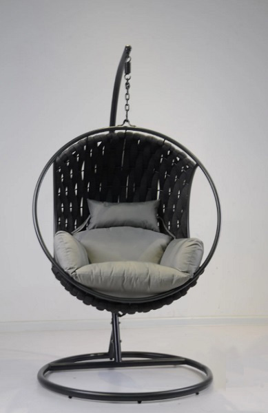 Кресло-кокон Bella Vita Сицилия с серой подушкой