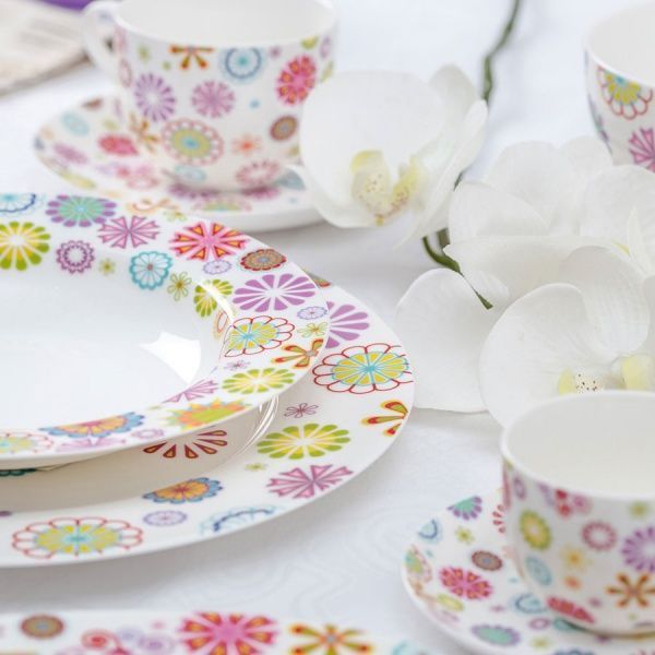 Тарелка глубокая Blumen 21,5 см 21-244-013 Krauff