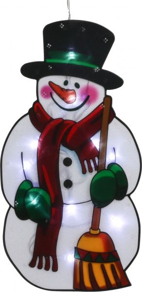 Декорація настінна LED Сніговик 10 ламп 25 см 