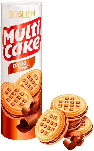 Печенье Roshen Multicake с начинкой какао ККФ 28 шт (4823077609077) 180 г 