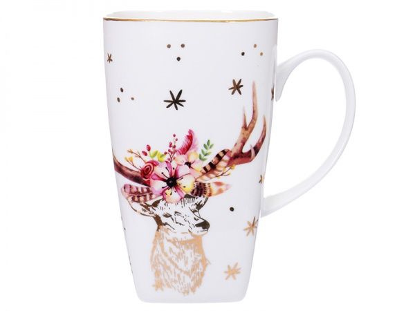 Чашка Christmas Deer біла 400 мл. 924-452 Lefard