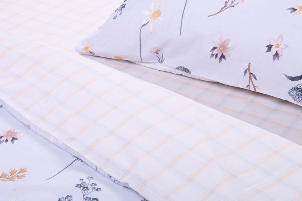 Комплект постільної білизни Silver blossom полуторний різнокольоровий принт La Nuit 