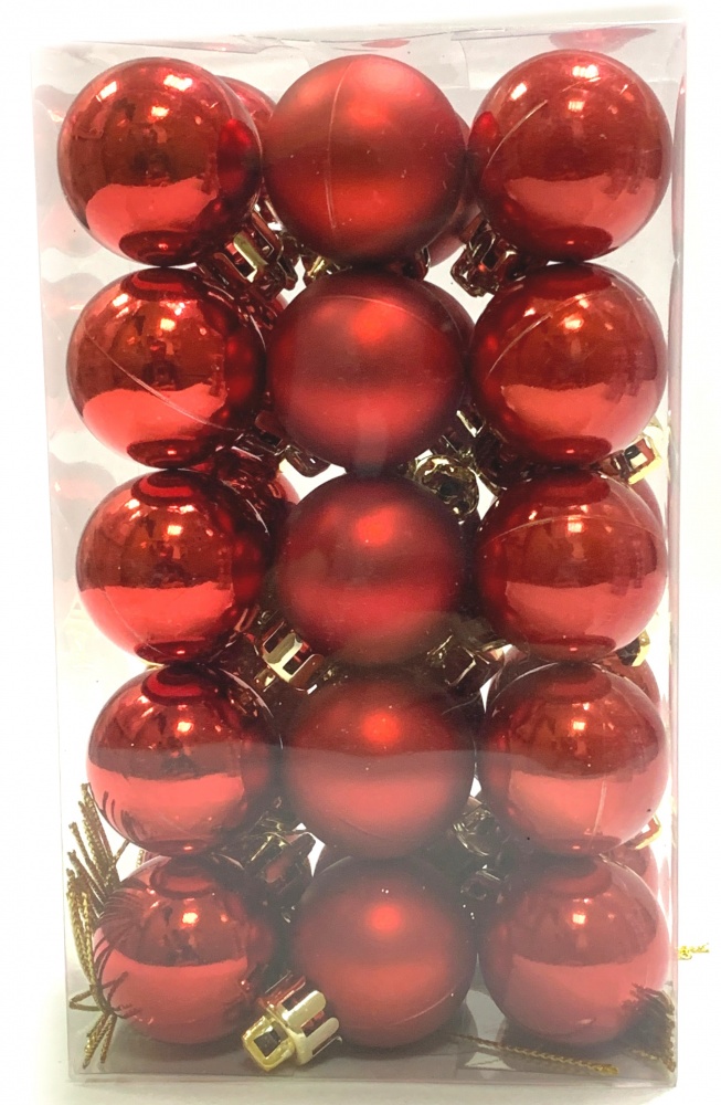 Набор елочных шаров ASCENDENT COLLECTION 21122/21124/21125/21127 в ассортименте d 30 мм 30 шт./уп.