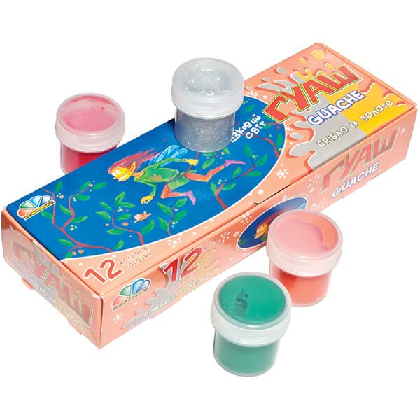 Фарби гуашеві Казковий світ 12 кольорів Гамма UA