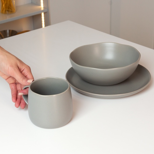 Чашка Совершенство 375 мл серая MVM