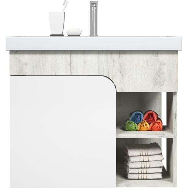 Тумба подвесная Water House Оника 70 дуб крафт белый под умывальник Амальфи 70