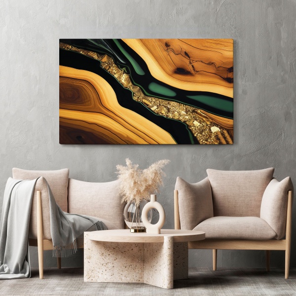 Картина на холсте Золотые камни 80x110 см WS Holst 21022145 