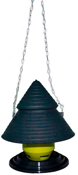 Кормушка для птиц Домик с цепочкой антрацит-фисташка