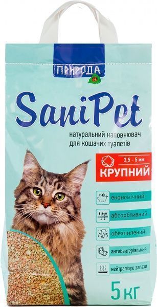 Наповнювач Природа бентонітовий SANI PET крупний 5кг PR240779