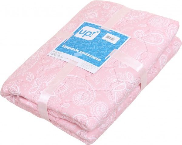 Покрывало Узор 145x210 см UP! (Underprice) розовый с рисунком 