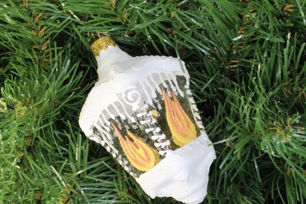 Набор елочных игрушек Кружево d80 мм 8 см 6 шт./уп. 