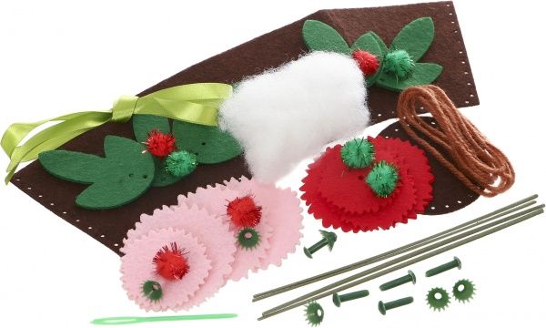 Набор для творчества из фетра Сделай сам Цветочный подарок разноцветный, 