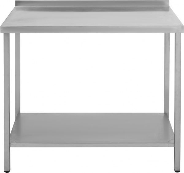 Стіл виробничий з полицею і бортиком розбірний Modern-Expo 1000x600x850 мм нержавіюча сталь