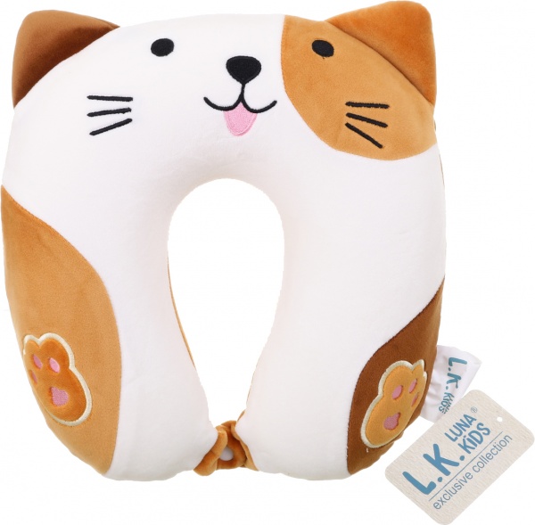 Подушка Bewalker Котик 28х28 см разноцветный BMPMIX0708/ neck pillow