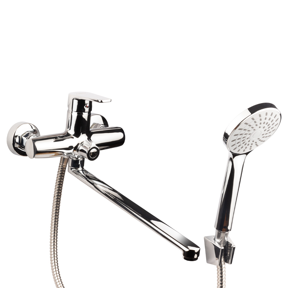 Змішувач Aquatica s30 O35 для ванни вилив прямий 350мм дивертор вбудований картриджний Aquatica