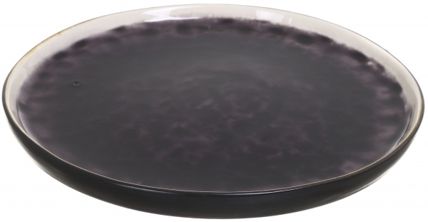 Тарелка обеденная Glaze Anthracite 22 см 2 сорт Bella Vita