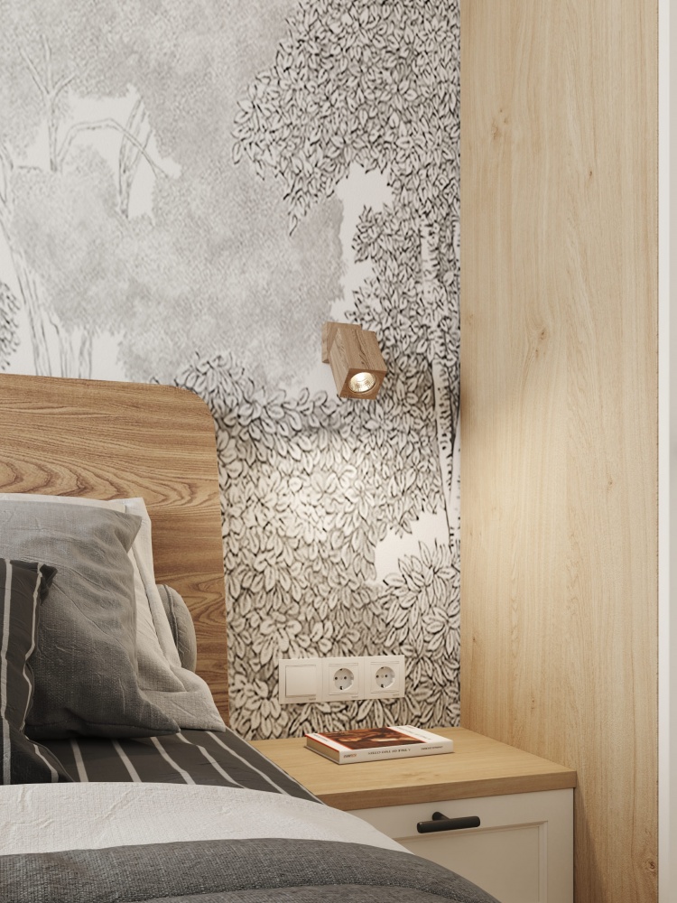 Спот Iterna Cube GU10 ясень темный LW062