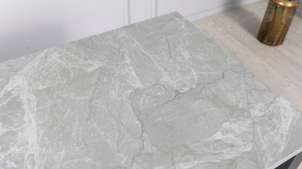 Стіл обідній Prestol Лейк 1000(1400)x750x750мм сірий/чорний