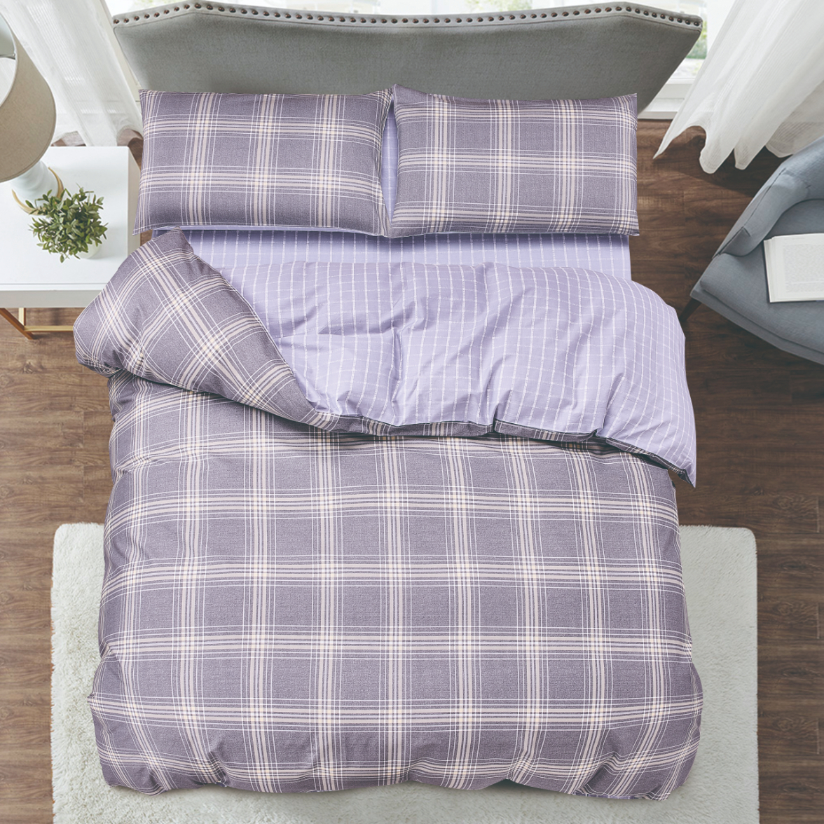 Комплект постельного белья GINGHAM CHARM 2,0 темно-серый La Nuit — фото 1