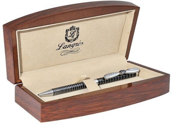 Ручка кулькова Bliss із кристалами у шкатулці хром LS.404029-40 