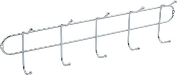 Вешалка гардеробная  на 10 крючков серебристая 1424
