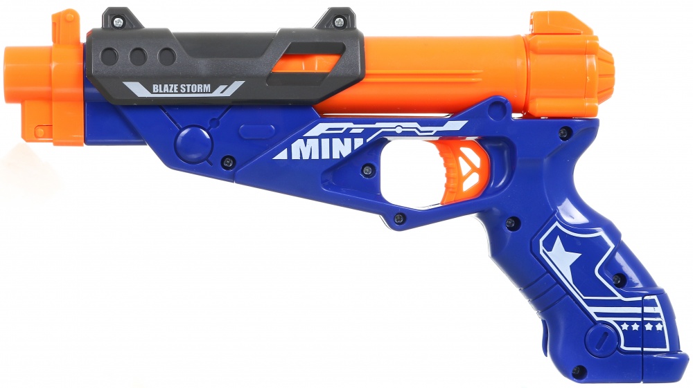 Бластер Blaze Storm + 10 пуль синий с оранжевым 629