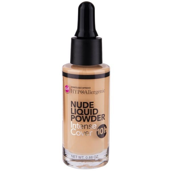 Пудра жидкая Bell Hypo Allergenic Nude Liquid Powder Intense Cover 04 sunny beige 25 г