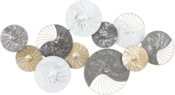 Декор настенный Time 90,2x48,9 см бело-золотистый 