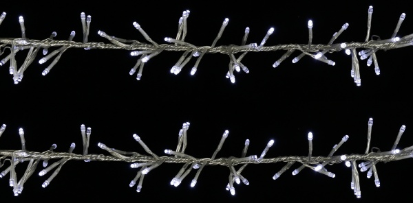 Електрогірлянда лінійна Девілон біла Снігопад 650170 вбудований світлодіод (LED) 288 ламп 1,8 м 