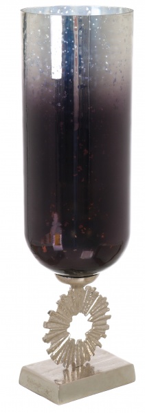 Ваза PANACHE Starburst 56 см темно-синій із золотим/нікель 