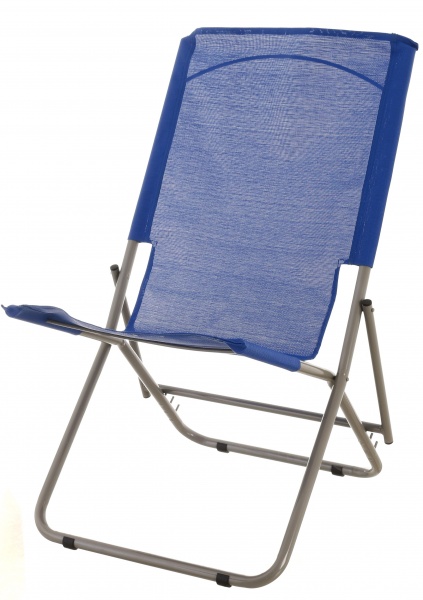 Кресло-шезлонг UBC Group раскладной синий 52x107 см 