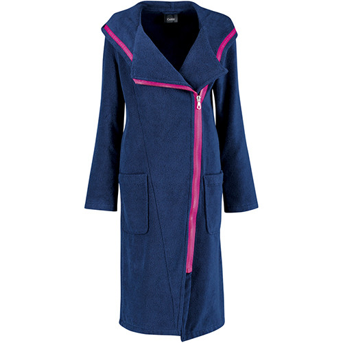 Халат женский Cawo New Zipper р. M синий 61160133М