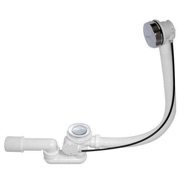 Сифон для ванны Alca Plast автомат комплект металл перелив L100cm