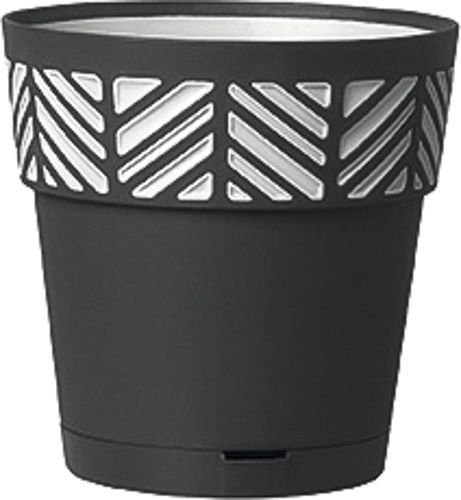 Горшок пластиковый Stefanplast Opera Orfeo круглый 3,2л графит (94503) 