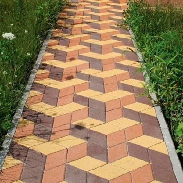 Тротуарна плитка Золотой Мандарин Ромб коричневий 150х150х60 мм